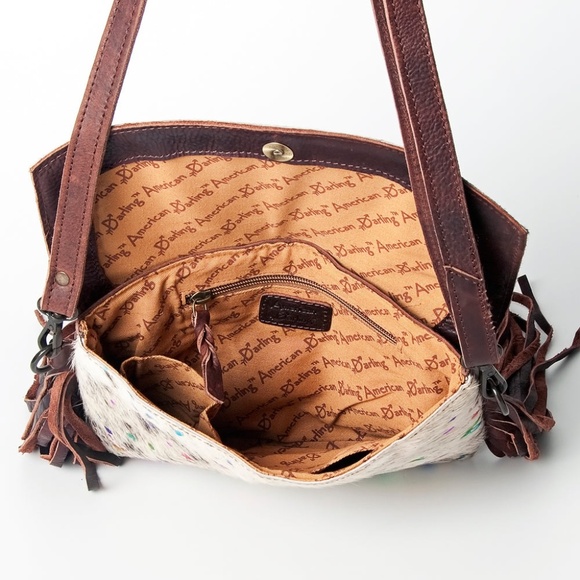 American Darling Envelope Hair-On Genuine Western Leather Women Bag - Picture 6 of 6